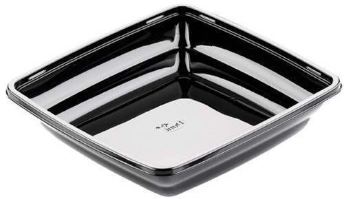 SALADE SCHAAL APET 197x197x33 mm 750 ml  ZWART SERIE GOURMET COLD