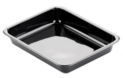 MENUBAK CPET TRAY 225x175x34 mm 960 ml ZWART ( 115495)