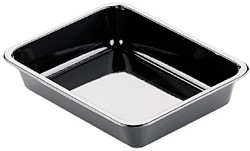 MENUBAK CPET TRAY 225x175x43 mm 1200 ml  ZWART   122018