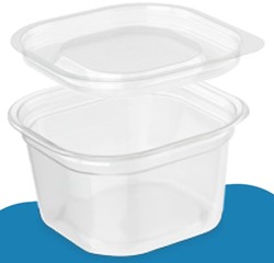 Bakje rPET 101 vierkant 101x101x52 mm 250 ml serie Jolipack   
