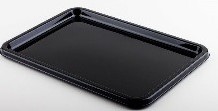 CATERINGSCHAAL Buffet RECHTHOEK XL ZWART 55x37 cm