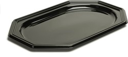 CATERINGSCHAAL 270x190 mm 8HOEK  ZWART 2 persooons