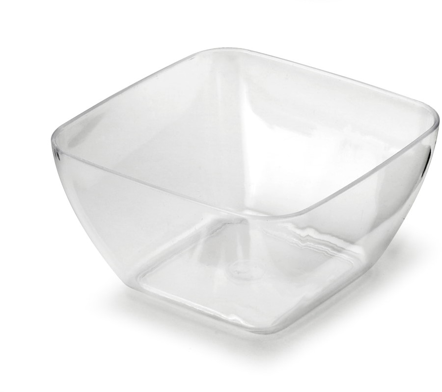 AMUSE MINI BOWL SQUARE PS TRANSP cm. - ZPH verpakkingen