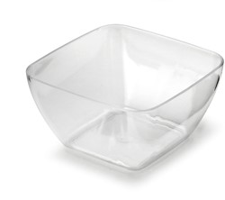AMUSE MINI TASTING BOWL SQUARE PS TRANSP 5.7x5.7x3 cm.