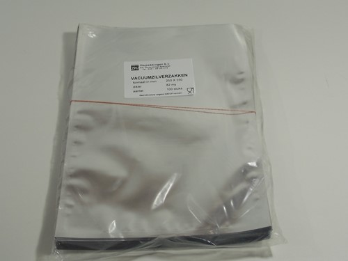 VACUUMZAK 25 x 35 cm 82 mµ zilver aluminium gemetalliseerd