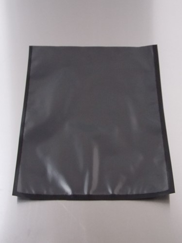 VACUUMZAK 25 x 35 cm ZIJLAS  90 mµ  transparant / zwart