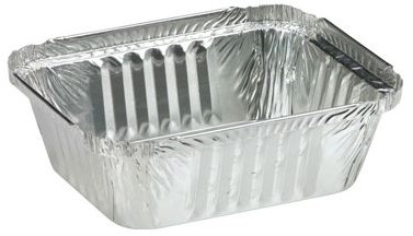 ALUMINIUM BAKJE 129x103x41 mm 450 ml