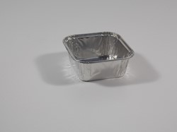 ALUMINIUM BAK 75x75x31 mm 115 ml met kraalrand