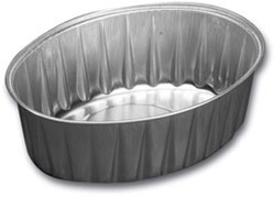 ALUMINIUM BAKJE OVAAL  124x89x41 mm 264 ml 0025020999