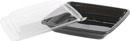 SALADE MENUSCHAAL pp197x197x33 mm 750 ml  ZWART SERIE GOURMET HOT reusable