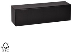 1 FLES WIJNDOOS LINO zwart linnenstructuur liggend 95x95x365 mm binnen