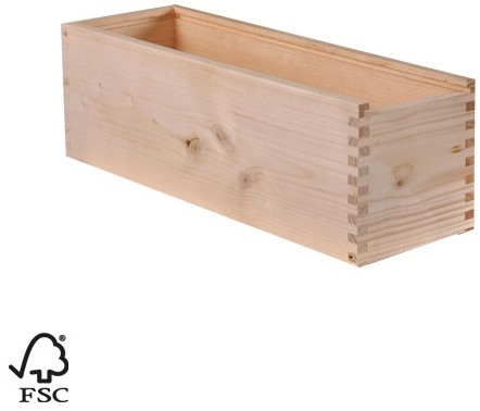 1 FLES CHAMPAGNEKIST met SCHUIFDEKSEL 340x110x105 mm inw