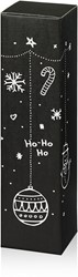 1 fles wijn geschenkdoos X-mas zwart 