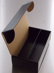 2 FLES WIJNDOOS 335x187x95 mm golfkarton ZWART