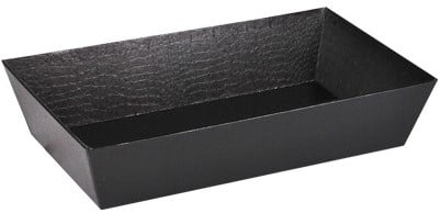 SCHAAL LEATHERLOOK zwart  Rechthoek 33 x 20 x 7 cm  