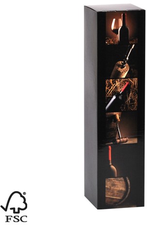 WIJNDOOS 1 FLES KOKER DOOS KARTON 87x87x360 mm SANTÉ