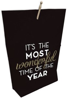 KERSTMIS PAPERBAG 280x110x600 mm WONDERFUL incl  knijper M