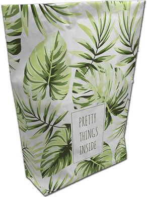 KERSTMIS PAPERBAG 500x130x800 mm Pretty things groen incl  knijper L