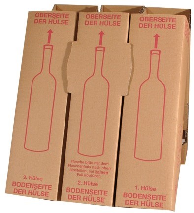 FLES BESCHERM KARTON interieur 6 fles  te gebruiken voor de 6, 12 en 18  flessen doos Stehbox