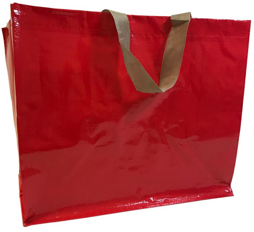 SHOPPER PP WOVEN  EFFEN ROOD 40x24x35 cm 120 grams