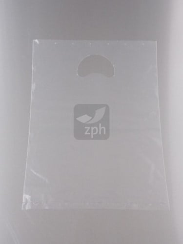 DRAAGTAS DKT LDPE 25x30 cm 50 mµ op blok met 2 ophang ogen