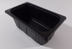 1/4 GASTROBAK  2600 cc ZWART  260x160x100  mm  PP