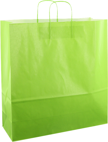 DRAAGTAS PAPIER KOORD 45x17x48 cm GROEN KRAFT GESTREEPT