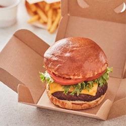 Menu hamburgerbox minigolf, vetwerend 117x116,5x99 mm plano  Regular , doos a 150 stuks