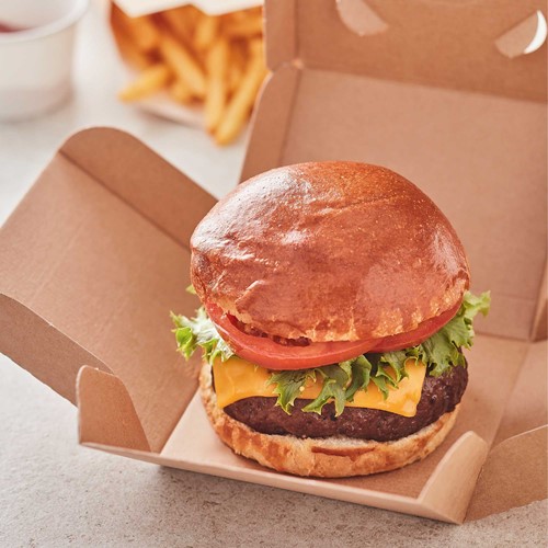 Menu hamburgerbox minigolf, vetwerend 117x116,5x99 mm plano  Regular , doos a 150 stuks