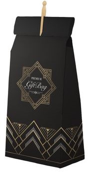 PREMIUM PAPERBAG 500x130x800 mm zwart + wasknijper -3