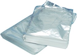 BEUGELZAK 26x30+4 cm LDPE  T25  HELDER 1/2 HALF BROOD