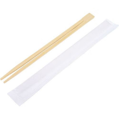 CHOPSTICKS HOUT 21 cm  in papieren zakje  BLANCO