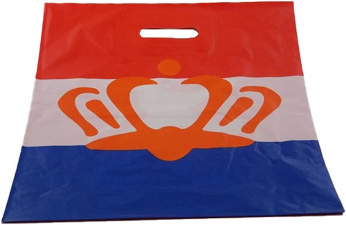 DRAAGTAS 38 x 44  cm    "ORANJE"    50 my