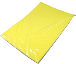 PRIJSKAART KARTON FLUOR GEEL 8x12 cm  á 100 vel