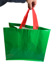 SHOPPER PP WOVEN EFFEN GROEN 40x24x35 cm 120 grams-2