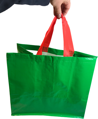 SHOPPER PP WOVEN EFFEN GROEN 40x24x35 cm 120 grams-2