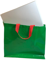 SHOPPER PP WOVEN EFFEN GROEN 40x24x35 cm 120 grams