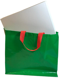 SHOPPER PP WOVEN EFFEN GROEN 40x24x35 cm 120 grams
