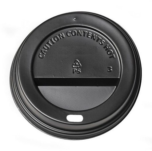 Deksel Travellid koffiebeker 12 oz rond 89.5 mm zwart incl Sup - en afvalbeheersbijdrage
