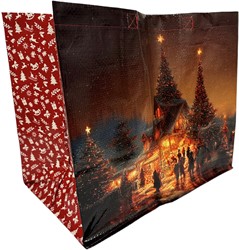 KERSTTAS PP WOVEN SHOPPER DRAAGTAS 40x24x35 cm  XMAS