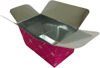 BONBON DOOSJE 250 gram METALLIC ROSE/zilver