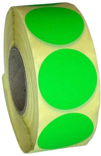 ETIKET GROEN BLANCO  ROND 35 mm  ROL  FSC Mix Credit