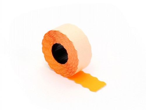 PRIJSTANG ETIKET 25x16 mm  FLUOR ORANJE G2 PERMANENT  KLEVEND