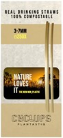 CYCLUPS RIETJES REAL DRINKING STRAWS BIO Ø 03-07 mm 23 cm doos a 250 st