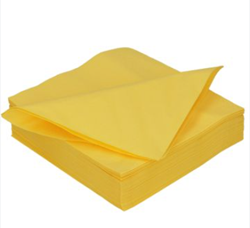 SERVET 40x40 cm 1/4 cellulose 2 laags GEEL