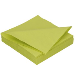 SERVET 40x40 cm 2 Laags 1/4 vouw LIME GROEN
