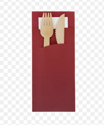 BESTEK POCHETTE KRAFT BURGUNDY ECO  met ivory servet doos a 500 stuks FSC Mix 70%