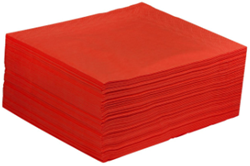 SERVET 40x40 cm ROOD 2 laags 1/4 vouw