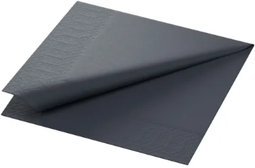 SERVET 40x40 cm antraciet 2 laags  1/4 vouw