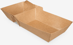 Snackbakje A22 / A9 + 1 KRAFT  bruin, doos a 500 stuks p2p FSC Mix Credit  incl Sup en of afvalbeheersbijdrage